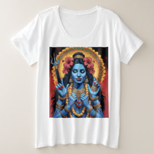 Die Zerstörerin des Bösen Göttin Kali Große Größe T-Shirt