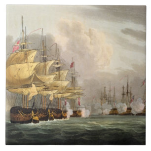 Die Zerstörung der dänischen Flotte vor Copenha Fliese