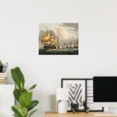 Die Zerstörung der dänischen Flotte vor Kopenhagen Poster (Heimbüro)