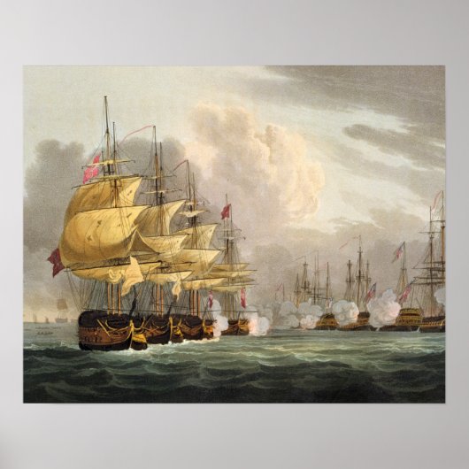 Die Zerstörung der dänischen Flotte vor Kopenhagen Poster (Vorne)