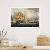 Die Zerstörung der dänischen Flotte vor Kopenhagen Poster (Küche)