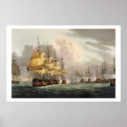 Die Zerstörung der dänischen Flotte vor Kopenhagen Poster (Vorne)