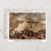 Die Zerstörung des Tempels durch Francesco Hayez Postkarte (Vorne/Hinten)