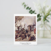 Die Zerstörung des Tempels durch Francesco Hayez Postkarte (Stehend Vorderseite)