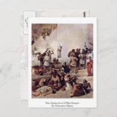 Die Zerstörung des Tempels durch Francesco Hayez Postkarte (Vorne/Hinten)