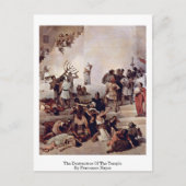 Die Zerstörung des Tempels durch Francesco Hayez Postkarte (Vorderseite)