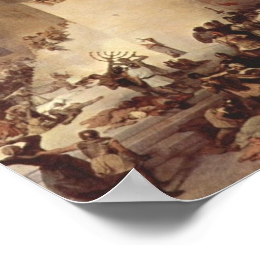 Die Zerstörung des Tempels von Jerusalem Poster (Ecke)