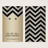 Die Zickzack Schmuckkarten mit dem Ohrwurm Gold Bl (Vorne & Hinten)