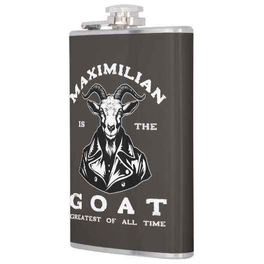 Die Ziege (die Bestste aller Zeiten) mit Ihrem Nam Flachmann (Links)