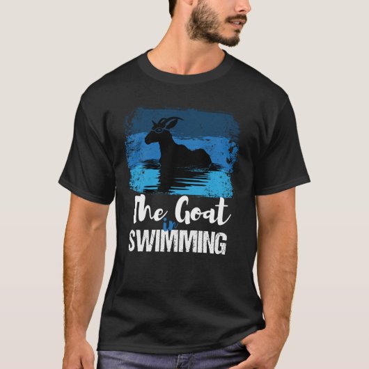 Die Ziege im Schwimmen T-Shirt (Vorderseite)