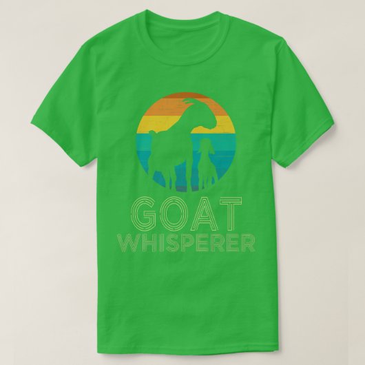 Die Ziege Whisperer lustige Ziege gestört Retro Vi T-Shirt (Design vorne)