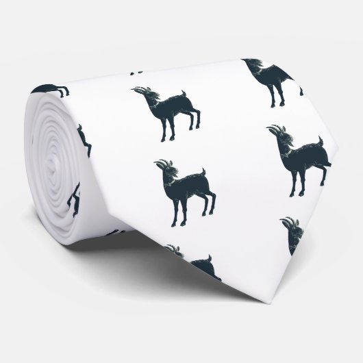 Die Ziegen-tragende Bogen-Krawatte Scratchboard Krawatte (Gerollt)
