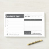 Die Ziele für den Tag Post-it Klebezettel (Auf Schreibtisch)