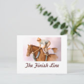 Die Ziellinie Postkarte (Stehend Vorderseite)