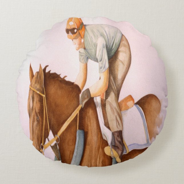 Die Ziellinie Rundes Kissen (Vorderseite)