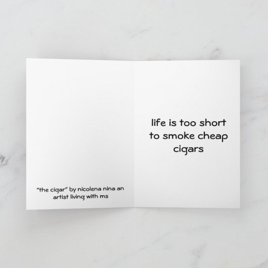 die Zigarre Karte (Innenseite)