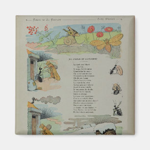 Die Zikade und die Ameise von den Fabeln Magnet