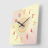 Die Zimmer sind modern eingerichtet Quadratische Wanduhr (Winkel)