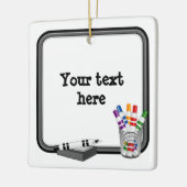 Die Zimmereinrichtung, Mini Whiteboard Keramikornament (Links)