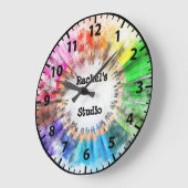 Die Zimmertochter-Künstlerin für Kindermädchen Große Wanduhr (Winkel)