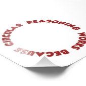 Die zirkuläre Begründung funktioniert, weil sie di Fotodruck (Ecke)