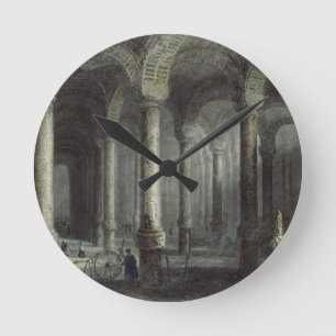 Die Zisterne des Behälters-Veber-Direg oder das Runde Wanduhr