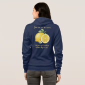 Die Zitrone, gelbe Frucht, sauer und frisch Hoodie (Schwarz voll)