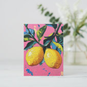 Die Zitronen Postkarte (Stehend Vorderseite)