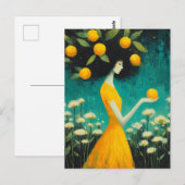 Die Zitronengöttin Postkarte (Vorne/Hinten)