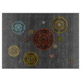 Die Zodiac-Glasschneidplatte Schneidebrett (Vorderseite)