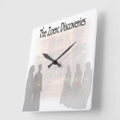 Die Zoerc-Entdeckungen decken Kunst ab Quadratische Wanduhr (Winkel)