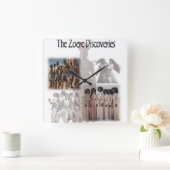Die Zoerc-Entdeckungen decken Kunst ab Quadratische Wanduhr (Zuhause)