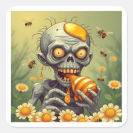 Die "zomBEE" Quadratischer Aufkleber