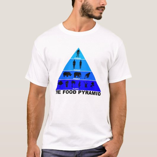 Die Zombie-Ernährungspyramide T-Shirt (Vorderseite)