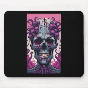 Die Zombie hat ein Gehirn, das ihren Kopf bedeckt Mousepad