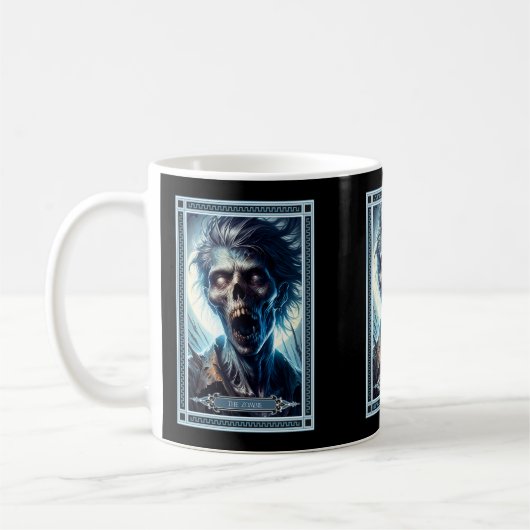 Die Zombie-Tarot-Karte Kaffeetasse (Links)