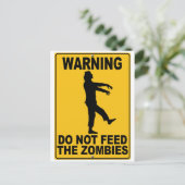 Die Zombies nicht Gefüttert Postkarte (Stehend Vorderseite)