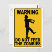 Die Zombies nicht Gefüttert Postkarte (Vorne/Hinten)