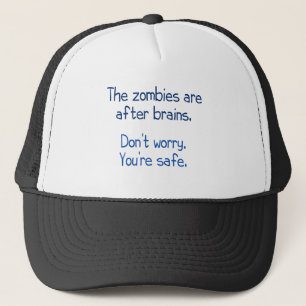 Die Zombies sind nach Gehirnen Truckerkappe