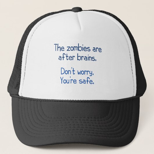 Die Zombies sind nach Gehirnen Truckerkappe (Vorderseite)