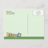Die ZOO CREW Jungtiere Babydusche Postkarte (Rückseite)