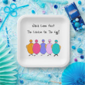 Die zuerst das Huhn oder das Ei Pappteller (Party)