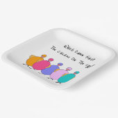 Die zuerst das Huhn oder das Ei Pappteller (Gewinkelt)