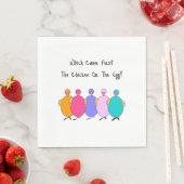 Die zuerst das Huhn oder das Ei Serviette (Beispiel)