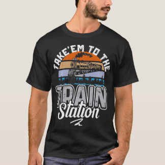 Die Zugstrecke Vintag zum Zug S T-Shirt