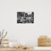 Die Zuhause des Pioniers an der Western-Grenze Poster (Küche)