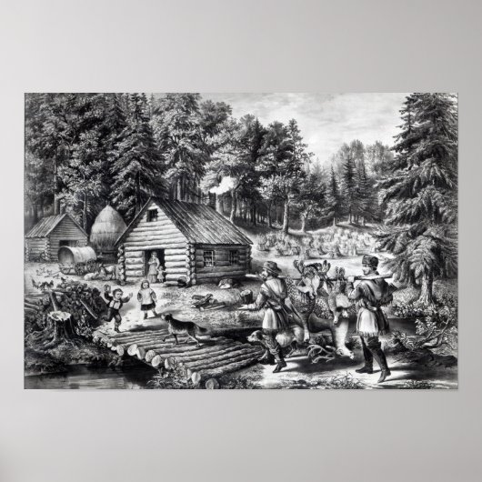 Die Zuhause des Pioniers an der Western-Grenze Poster (Vorne)