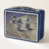 Die Zuhause Stretch! - Moto-x-Racer Metall Brotdose (Vorderseite)