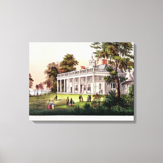 Die Zuhause von George Washington Leinwanddruck (Vorderseite)