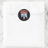 Die Zuhause von Präsident Trump Daddy bringt Ameri Runder Aufkleber (Tasche)